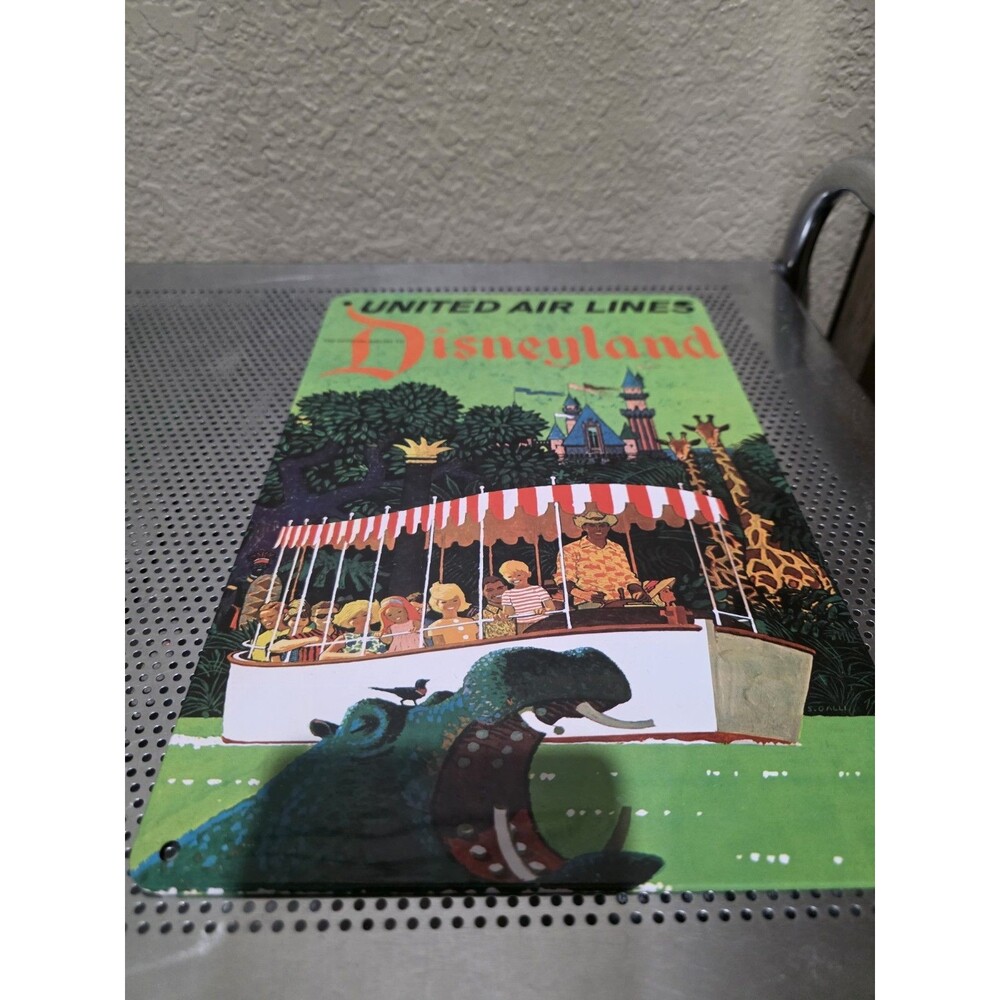 Disneyland Jungle Cruise United Airlines Metal Sign Collectors